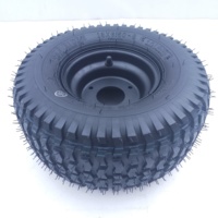Pneu extérieur tubeless de 6 pouces 13*6.50-6 avec jante en acier à 3 trous pour tondeuse à gazon/petit VTT/chariot de remorque