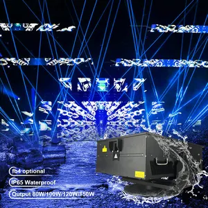 Proyector de animación láser 3D Rgb a todo color Luz de proyección al aire libre 100W Dmx FB4 Doftware