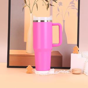 <b>40oz</b> Car Travel H2.0 <b>Handle</b> Mug Vacuum <b>Tumbler</b> Lid Straw Non-Slip Base OEM ODM Custom Logo - Product Image 1