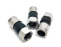 Conectores de compresión RG6 Conector tipo F RG6 Coaxial Conexión de compresión coaxial Conexión impermeable Negro