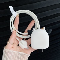 Funda protectora de silicona protector de cargador de teléfono 18W 11 12 13 14 protector de cable de PVC para cargador iphone 20W