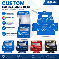Boîte cadeau en carton personnalisée pour pièces automobiles, avec couvercle et base, fenêtre bleue imprimée, pour kit d'accessoires de voiture, vente en gros, au détail, OEM, ODM, personnalisation de marque