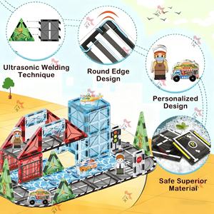 Nouvel ensemble <span class=keywords><strong>de</strong></span> jouets éducatifs 3D STEM tendance 2025 : Blocs <span class=keywords><strong>de</strong></span> <span class=keywords><strong>construction</strong></span> magnétiques magiques – 49 pièces <span class=keywords><strong>de</strong></span> tuiles magnétiques pour enfants - Product Image 4