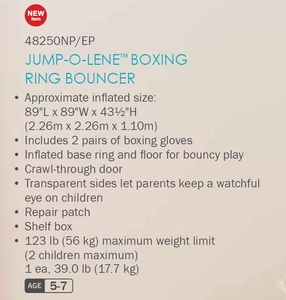 <span class=keywords><strong>Intex</strong></span> 48250 Ring de Boxeo <span class=keywords><strong>Inflable</strong></span> Jump-O-Lene, Castillo Trampolín para Niños - Product Image 6
