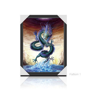 PET Lenticulaire Deep 3D Flips Effet <span class=keywords><strong>Dragon</strong></span> Image Plastique Animal et Ange Style - Product Image 1