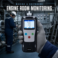 Détecteur de gaz multi-gaz portable 4-en-1 certifié ATEX, industriel, haute précision, H2S O2 CO LEL, avec alarme sonore, lumineuse et vibrante