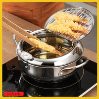 Tempura – Mini-poêle à huile japonaise, thermomètre égouttoir, friteuse commerciale à vendre