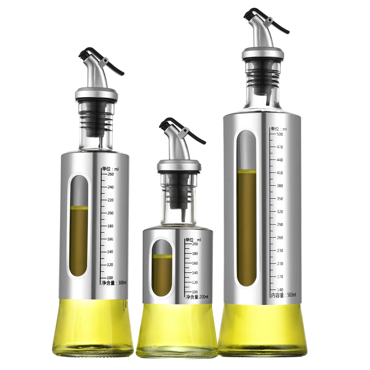 Botella de aceite de vidrio pequeña de resistencia a altas temperaturas personalizada de fábrica 50ml