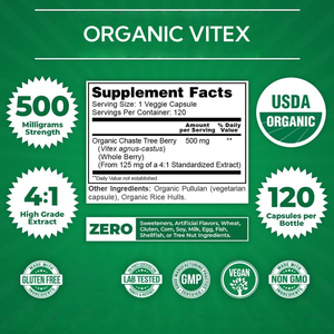 Extrait de graine de baie de gattilier de marque privée Cheste <span class=keywords><strong>Tree</strong></span> Inositol Agnus Castus Vitex Capsules pour l'équilibre hormonal des femmes - Product Image 2