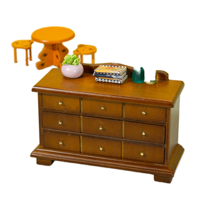Miniatura DIY Retro Gabinete de nueve compartimentos Muebles de madera Accesorios de escena para casa de muñecas Juguetes para juego y almacenamiento JC DL477a - Product Image 1