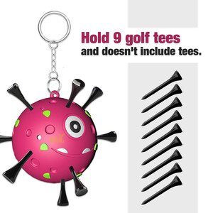 New Design Golf Ball Tee <strong>Holder</strong> Holds 18 Tees Built to Last Silicone Qute <strong>Nin</strong>/ Golf Tee <strong>Holder</strong> With Keychain - Product Image 6