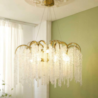 JYLIGHTING Lustre moderne à LED en cristal G9, design luxueux, pour salon, salle à manger, villa, luminaire suspendu au plafond