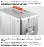 Maleta de Viaje con Ruedas Giratorias TSA, Completamente de Aluminio, Maletas de Aluminio, Equipaje de Mano 3 en 1, Carrito de Equipaje