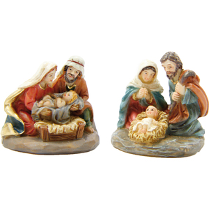 Crèche de la Sainte Famille, ensemble de 2 pièces, figurine et jouet de Noël de 3,2 cm de hauteur - 9006935220513 - Product Image 1