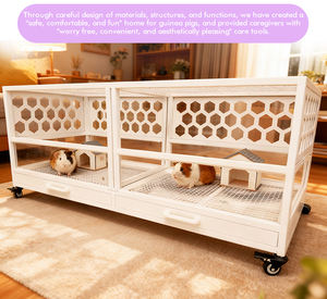 <span class=keywords><strong>Cage</strong></span> de taille moyenne pour petits animaux, facile à installer, utilisable à l'intérieur et à l'extérieur, avec un plateau de style tabouret à tiroir - Product Image 5