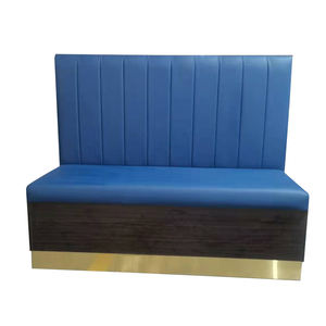 บูธโซฟากำมะหยี่สีน้ำเงินดีไซน์หนัง PU สำหรับร้านอาหารโซฟาแบบตั้งโต๊ะ3ที่นั่ง6FT ตลาดสหรัฐอเมริกา - Product Image 5