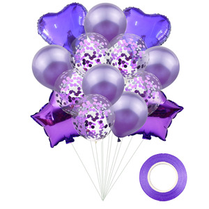 Kit de Globos de Papel Metálico con Forma de Pentagrama, Decoración para Bodas y Fiestas de Cumpleaños, Globos de Confeti, Juego de 15 Piezas - Product Image 6