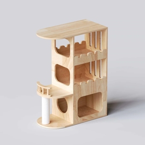 Personnalisé caoutchouc <span class=keywords><strong>bois</strong></span> <span class=keywords><strong>bois</strong></span> <span class=keywords><strong>bois</strong></span> chats <span class=keywords><strong>arbre</strong></span> <span class=keywords><strong>chat</strong></span> griffoir hamac mur chats meubles pour l'escalade - Product Image 4