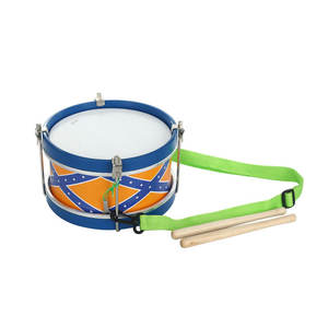 Tambourin pas cher pour enfants, instrument de musique éducatif en bois, tambour de fanfare, <span class=keywords><strong>caisse</strong></span> claire colorée 22 cm en peau de mouton - Product Image 1