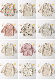 Bavoirs à manches longues imperméables pour bébé avec Logo personnalisé en PU avec poche pour enfant en bas âge, tablier d'alimentation - Product Image 6