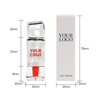 Huile à lèvres repulpante végane longue tenue à haute pigmentation avec acide hyaluronique et collagène, effet brillance extrême, marque privée