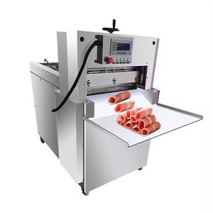 Machine à trancher la viande congelée industrielle en acier inoxydable pour bœuf, saucisses, bacon / Machine à trancher le poulet, le porc et le bœuf - Product Image 1