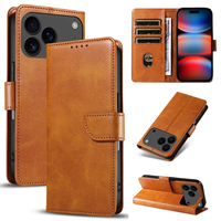 Casing HP Lipat Kulit PU untuk iPhone 17 Pro Max - Penutup Berdiri dengan 3 Slot Kartu, Penutup Magnetik & Pelindung Anti Benturan