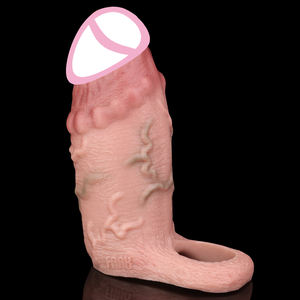 Morbido Silicone elastico pene anello per ingrandire prolungare per gli uomini coppie accessori manica di estensione anello manica del cazzo ingrandimento - Product Image 6