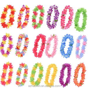 Collana ghirlanda floreale tropicale hawaiana in PVC ispessito estivo, luminosa, per laurea, <span class=keywords><strong>Pasqua</strong></span>, vacanze al mare - Product Image 5