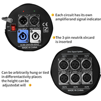Amplificateur de signal DMX opto-isolé 6 voies AICPOSE, 1 entrée 6 sorties, répartiteur de signal 6 canaux pour éclairage de scène