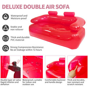 Camping en plein air PVC Film Chaise Salon Épais Air Canapé Bulle Transparent Gonflable Canapé - Product Image 4