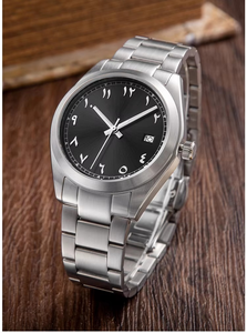 <span class=keywords><strong>Montre</strong></span> à quartz pour <span class=keywords><strong>homme</strong></span>, fabricant de montres, logo personnalisé, <span class=keywords><strong>montre</strong></span> Aura arabe, boîtier en acier inoxydable, étanche, <span class=keywords><strong>montre</strong></span>-bracelet de luxe - Product Image 2