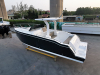 Barco de pesca pequeño de fibra de vidrio, 26 pies, precio de fábrica para la venta, barco de velocidad ZF-26
