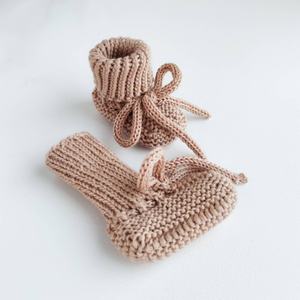 Chaussons bébé tricotés sur mesure, chaussons en tricot épais, chauds pour l'hiver, premiers pas, chaussures au crochet, faits à la main, unisexes, chaussettes pour bébés - Product Image 2