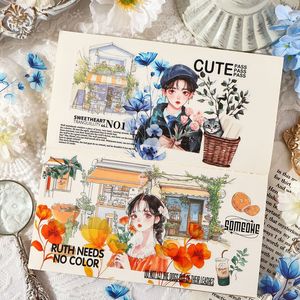 40 Hojas/paquete de Pegatinas Impermeables con Diseño de Nubes Florecientes, Pegatinas y Calcomanías para Planificador, Pegatinas para Niños, Suministros para Planificador de PET - Product Image 4