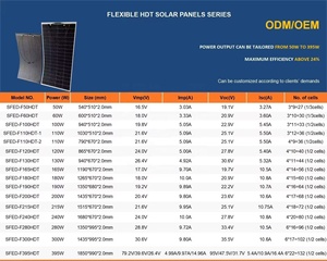 Paneles Solares Bifaciales Flexibles Mono HJT de 55W 60W 18V, IP67, Personalizados de 50W-300W para Sistemas de Energía Solar Marinos, RV y EV - Product Image 6