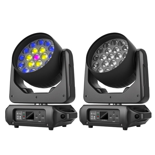 19X15W RGBW 4IN1 Zoom LED Moving Head Wash Stage Light for Event Party Lighting DMX 512 Control Mode