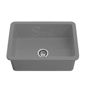 Évier de <span class=keywords><strong>cuisine</strong></span> en argile réfractaire à cuve unique, meilleur prix de gros, avec un trou, support <span class=keywords><strong>sous</strong></span> l'évier, <span class=keywords><strong>tuyau</strong></span> de vidange, robinets et mélangeurs - Product Image 1