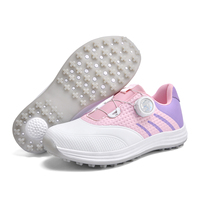 Chaussures de golf professionnelles pour hommes et femmes, style Pro Lace, respirantes, souples, en maille et cuir, avec semelle en caoutchouc