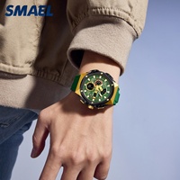 Montre de sport numérique étanche SMAEL 8113, nouveau design, chronographe, alarme, fonctions lumineuses, résistance à l'eau 5 BAR, unisexe