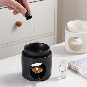 เทียนนอร์ดิกน้ำมันหอมระเหยพอร์ซเลน, เครื่องอุ่นเทียนหอมระเหยเซรามิกเคลือบเทียนหอม - Product Image 4