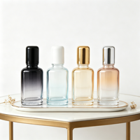 Flacon en verre transparent de 20 ml pour parfums, huiles essentielles, lotions, sérums de soin, avec bouchon à vis en plastique, accessoires pour diffuseur à bâtonnets, scintillant