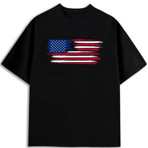 Camiseta de Hombre 100% Algodón Grueso de 180 g/m² con Estampado de Bandera Americana, Modelo MBT-882666241, Envío Rápido desde Almacén en EE. UU. - Product Image 1