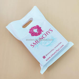 कस्टम ब्रांड नाम बुटीक उपहार प्लास्टिक की कटौती संभाल बैग फिर से उपयोग करने योग्य प्लास्टिक शॉपिंग बैग के साथ - Product Image 3