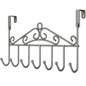 Gancho para puerta montado en la pared sin necesidad de taladrar, con 5 ganchos resistentes para ropa, sombreros y llaves, organizador de almacenamiento con forma de polígono - Product Image 3