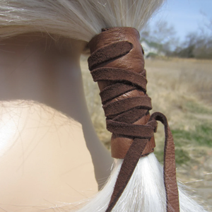 Saç kravat at kuyruğu tutucu kadın deri saç Wrap Pony kuyruk tutucu özel saç Wrap dize - Product Image 1