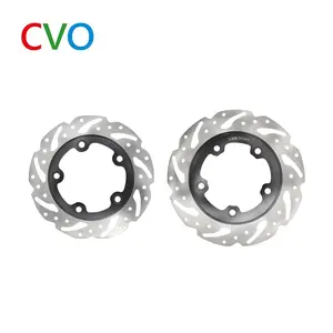 CVO Rotor rem sepeda motor Universal, CVO 12Cr13 baja tahan karat kualitas tinggi 240mm dan cakram rem mengambang 260mm untuk sepeda motor Universal