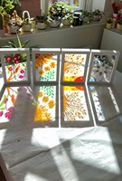 Kreativer buntstifte in 6 farben fenster- und glasfarben für kinder