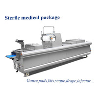Machine d'emballage thermoformé sous blister jetable chirurgical stérile sûr, avec papier Tyvek médical, film PE