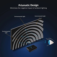 Écran de projection Fresnel 5.0 Pro ALR mural ultra courte focale de 100 pouces 16:9 à cadre fixe, anti-lumière ambiante, gain 2.8
